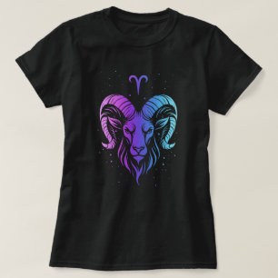 T-shirt Chemise graphique néon signe astrologique Bélier
