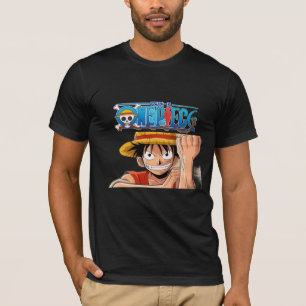 T-shirt Chemise graphique One Piece Luffy de l'anime