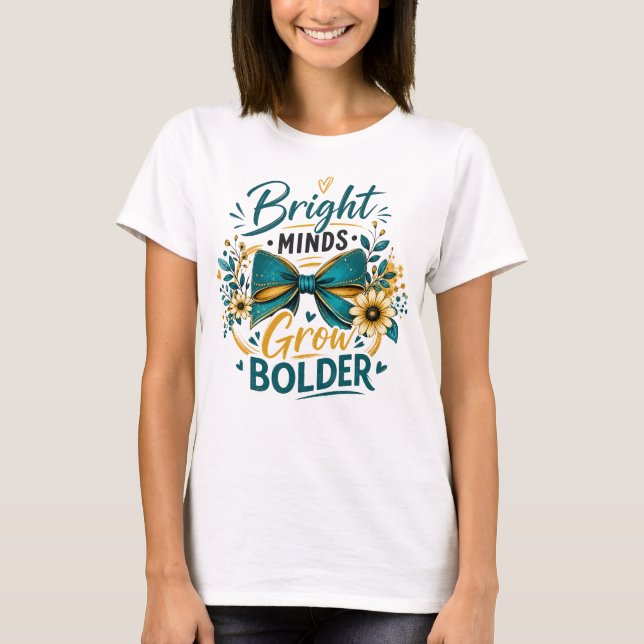 T-shirt Chemise graphique pour enseignant inspirant avec é (Devant)