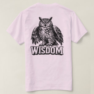 T-shirt Chemise graphique « Sagesse » pour hibou – Connais
