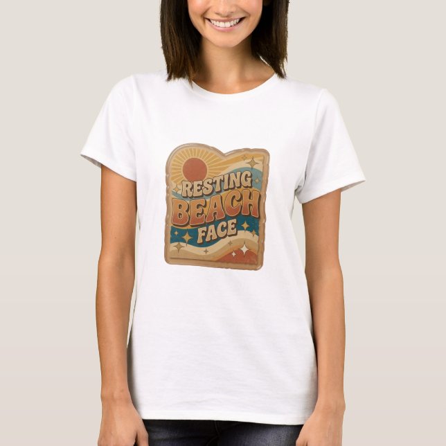 T-shirt Chemise graphique Snappy Orange RESTING BEACH FACE (Devant)