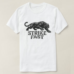 T-shirt Chemise graphique « Strike Fast » Panther – Féroce