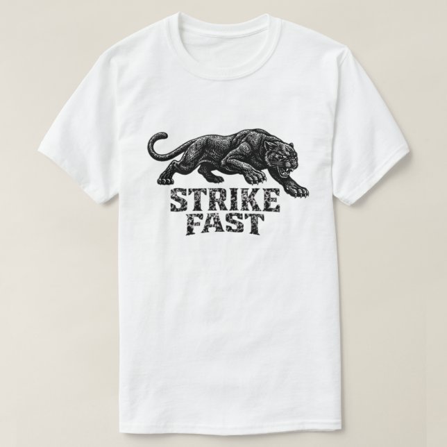 T-shirt Chemise graphique « Strike Fast » Panther – Féroce (Design devant)
