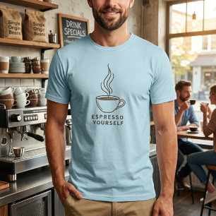 T-shirt Chemise Graphique Tasse Espresso pour Amoureux du 