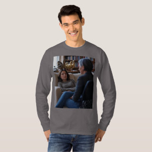 T-shirt Chemise grise à manches longues Fascination Pour C