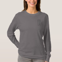 Chemise grise à manches longues pour femmes PJK /