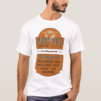 T-shirt Chemise grise d'avis d'aiguille de mouette de TMF