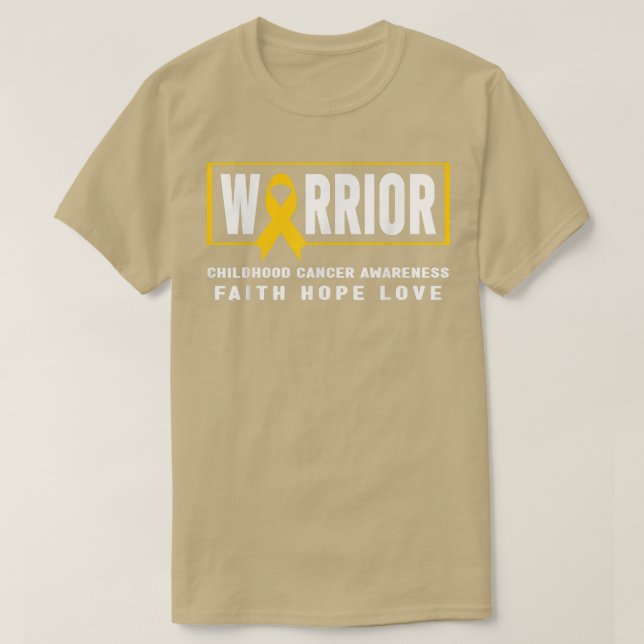 T-shirt Chemise guerrière du cancer de l'enfance - Cancer  (Design devant)