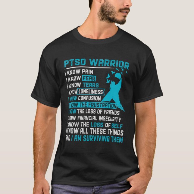 T-shirt Chemise Guerrière Du Ptsd Pour Femmes Hommes (Devant)