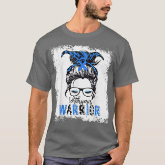 T-shirt Chemise guerrière Ichthyosis Messy Bun Blue Ribbon