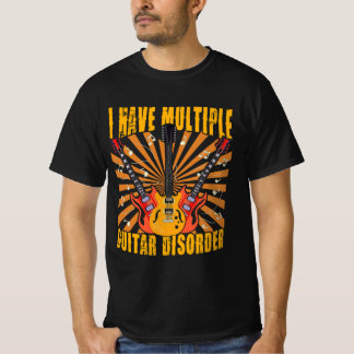 T-shirt Chemise guitare multi-Trouble De Basse Pour Hommes
