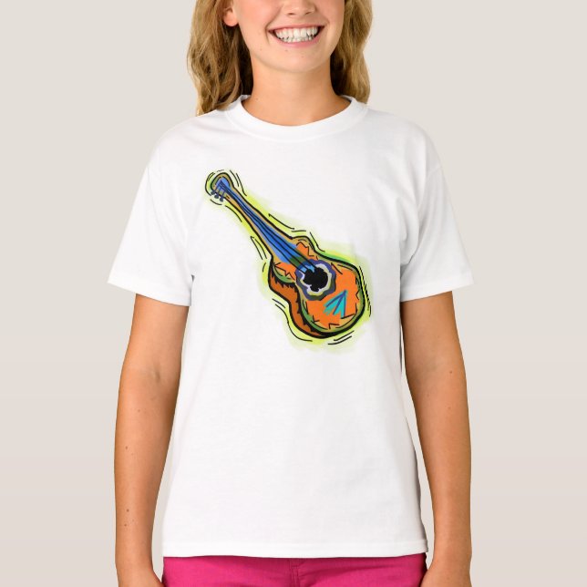T-shirt Chemise guitare pour filles (Devant)