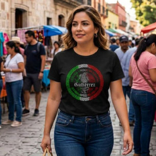 T-shirt Chemise Gutiérrez  Nom de famille emblème México F