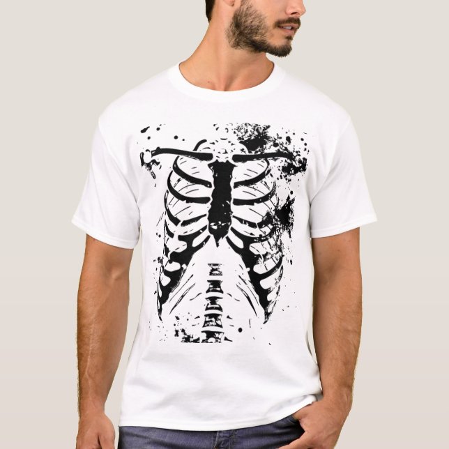T-shirt Chemise Halloween Cage Thoracique (Devant)