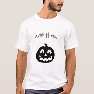 T-shirt Chemise Halloween Citrouille Fantomatique Noir & B