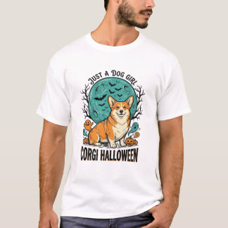 T-shirt Chemise Halloween Corgi pour filles aimant les chi