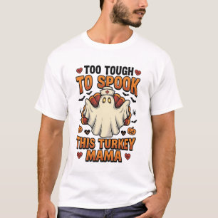 T-shirt Chemise Halloween de maman dinde avec fantôme d'in