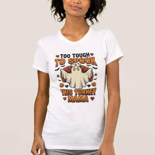 T-shirt Chemise Halloween de maman dinde avec fantôme d'in
