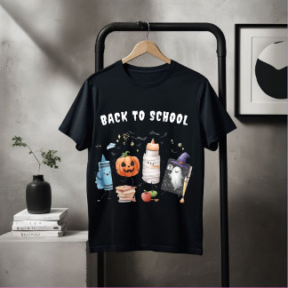 T-shirt Chemise Halloween de rentrée scolaire Citrouille M