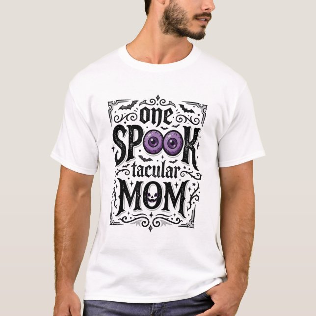 T-shirt Chemise Halloween Maman Gravure Vintage Épouvante (Devant)
