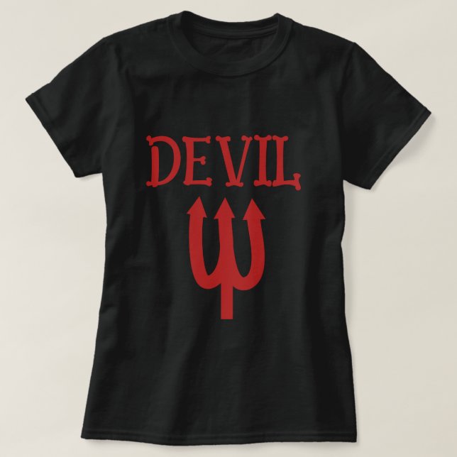 T-shirt Chemise Halloween Red Devil pour femmes (Design devant)