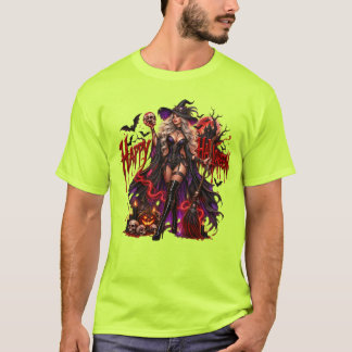 T-shirt Chemise Halloween Sorcière Horreur
