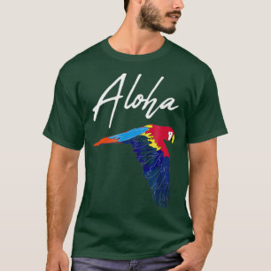 T-shirt Chemise hawaïenne Aloha Parrot Femmes Luau Tropica