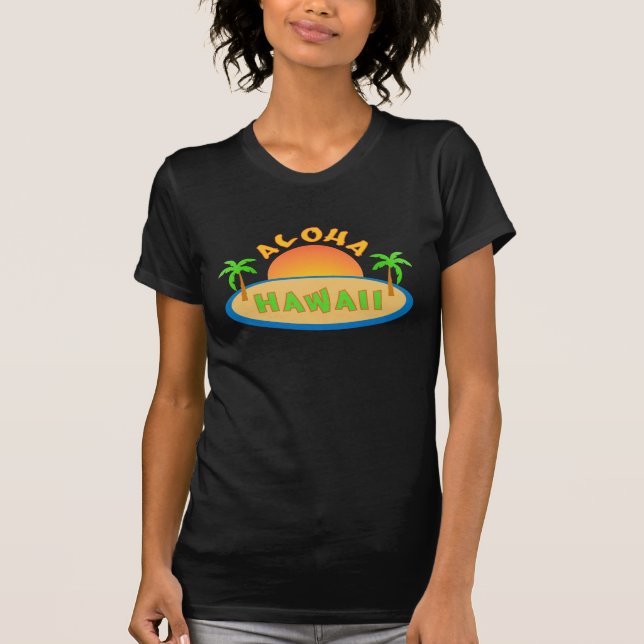 T-shirt Chemise HAWAII - choisir style & couleur (Devant)