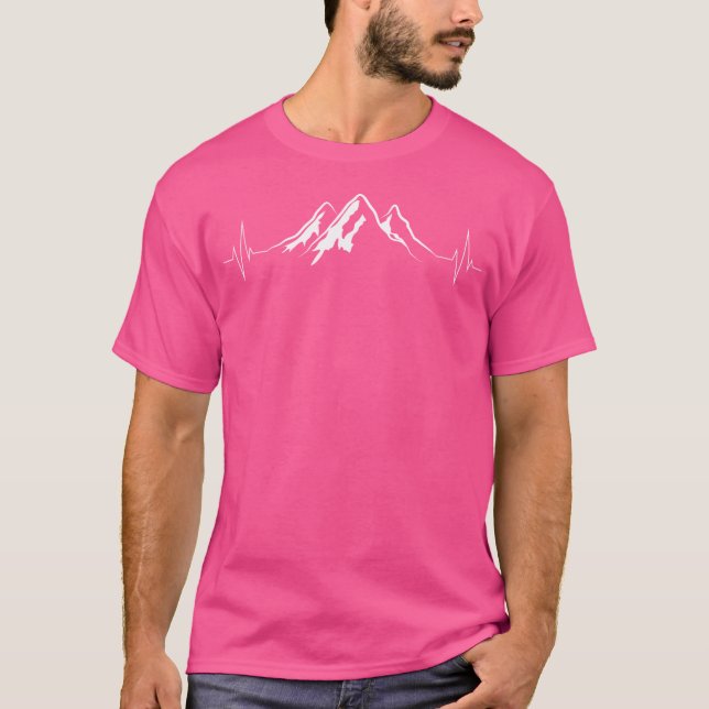 T-shirt Chemise Heartbeat Mountains (Devant)
