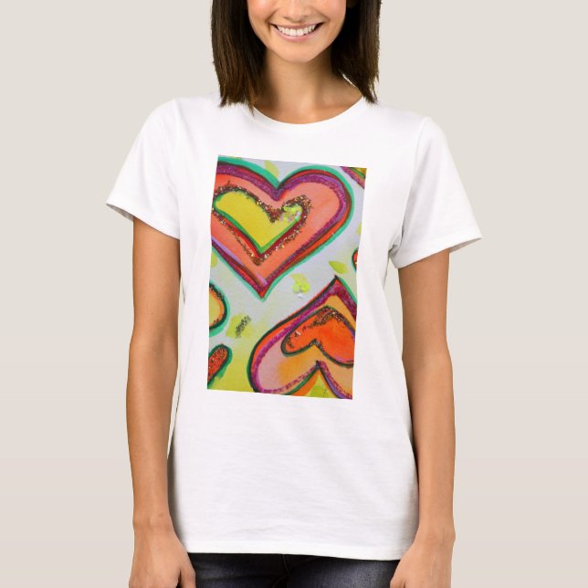 T-shirt Chemise Hearts Laugh (Devant)
