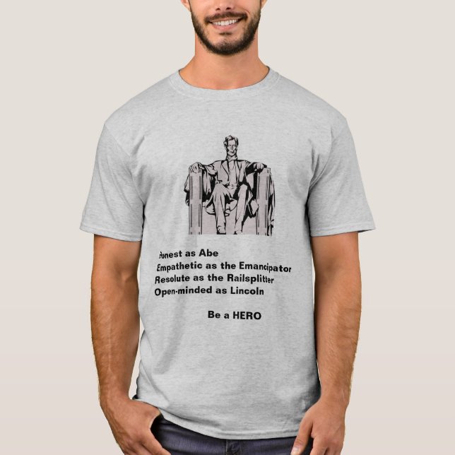 T-shirt Chemise Hero Abe Lincoln (Devant)