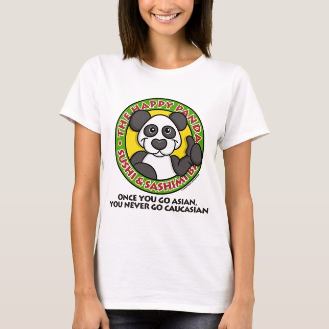 T-shirt Chemise heureuse 3 de panda (Devant)