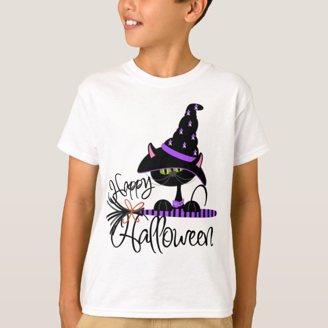 T-shirt Chemise heureuse de Halloween pour des enfants ! (Devant)