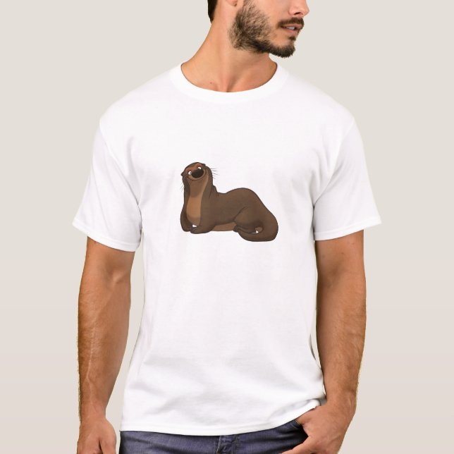 T-shirt Chemise heureuse de loutre (Devant)