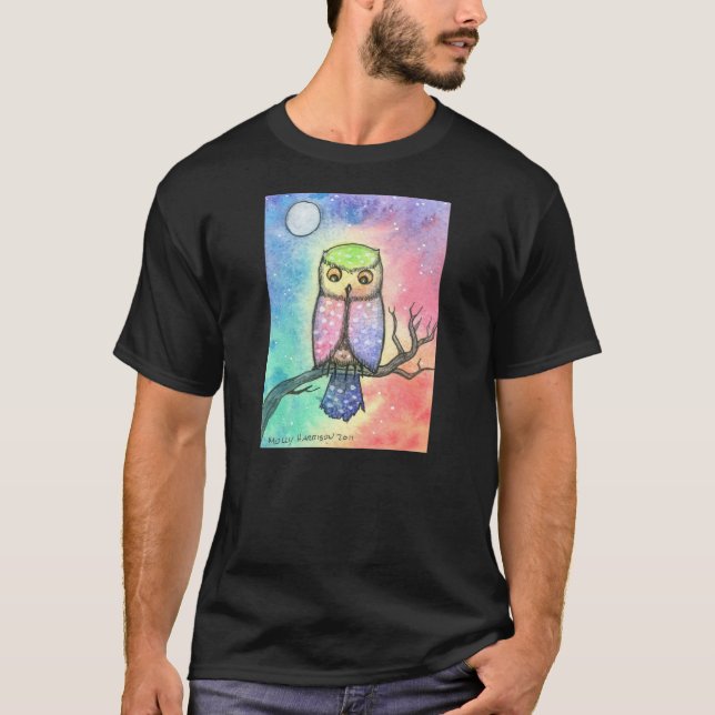 T-shirt Chemise Hibou Colorée (Devant)