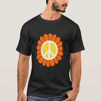 T-SHIRT CHEMISE HIPPIE ANNÉES 60 70 TIE DYE SIGNE DE PAIX