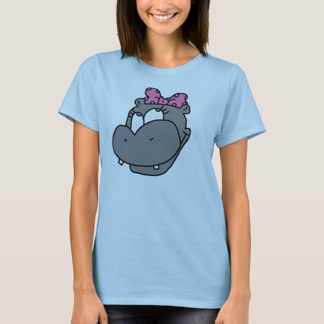T-shirt Chemise hippo pour filles (Devant)