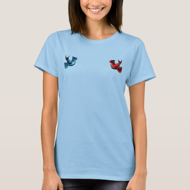 T-shirt Chemise hirondelle de tatouage (Devant)
