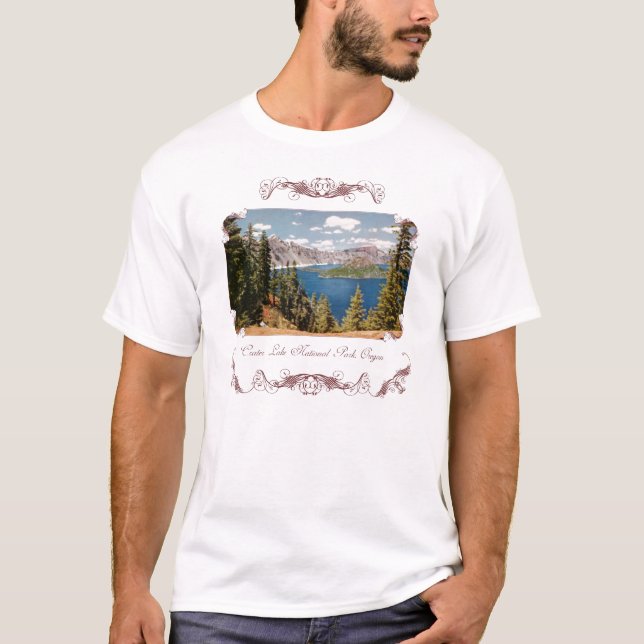 T-shirt Chemise homme Crater Lake Oregon (Devant)