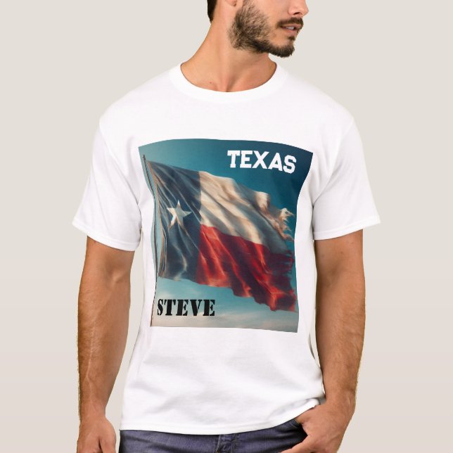 T-shirt Chemise homme drapeau du Texas  (Devant)