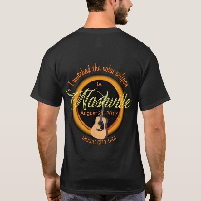 T-shirt Chemise homme Eclipse solaire de Nashville (Dos)