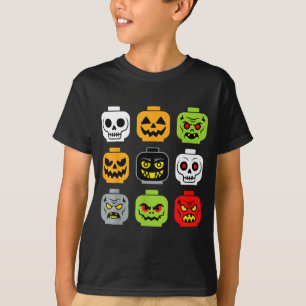 T-shirt Chemise Homme Enfant Jeunesse Brique Tête Bâtiment