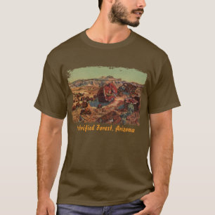 T-shirt Chemise homme peinte en forêt pétrifiée