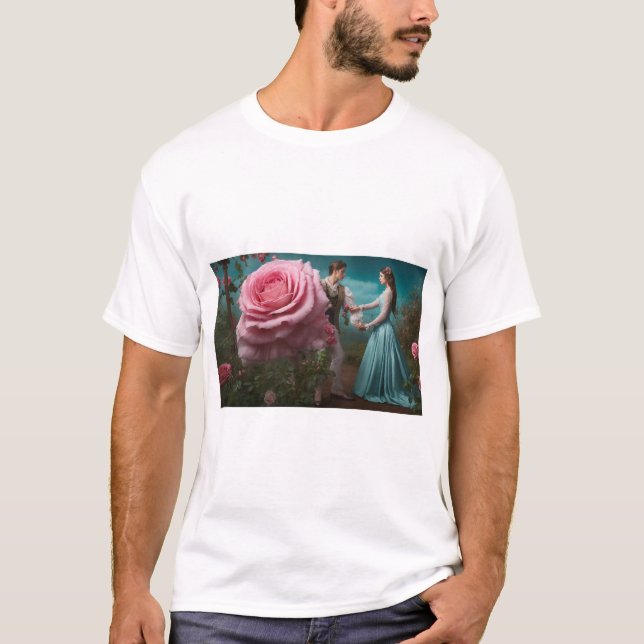 T-shirt chemise homme romantique (Devant)