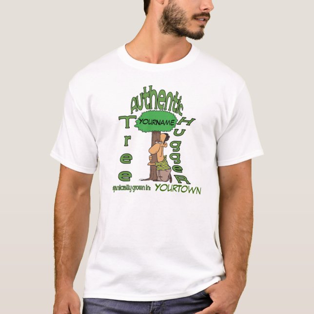 T-shirt Chemise Hugger d'arbre personnalisée (Devant)