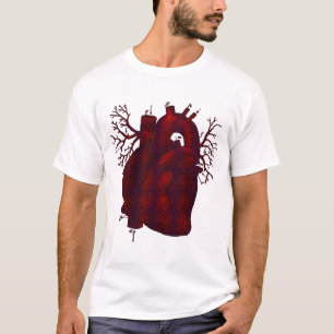 T-shirt Chemise humaine foncée de coeur