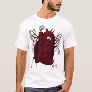 T-shirt Chemise humaine foncée de coeur