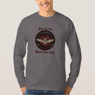 T-shirt Chemise humanitaire de batte de vampire de sociét
