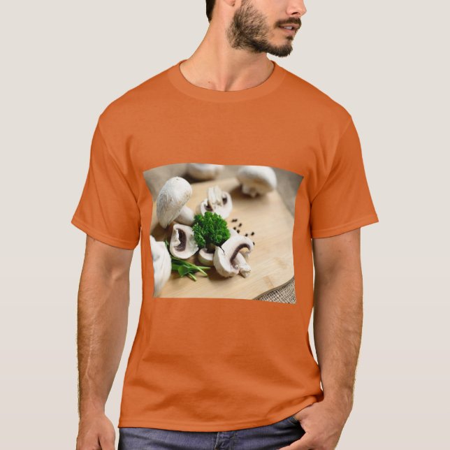 T-shirt Chemise Humeur Repas Champignon (Devant)