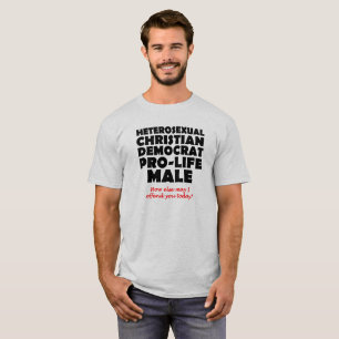 T-shirt Chemise humoristique chrétienne masculine démocrat